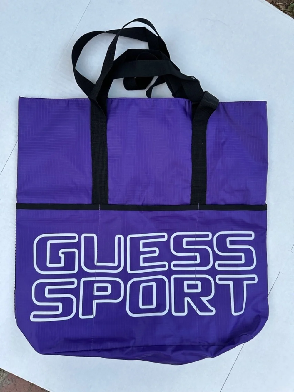 New LARGE GUESS Purple Duffel Tote with Bold Logo
